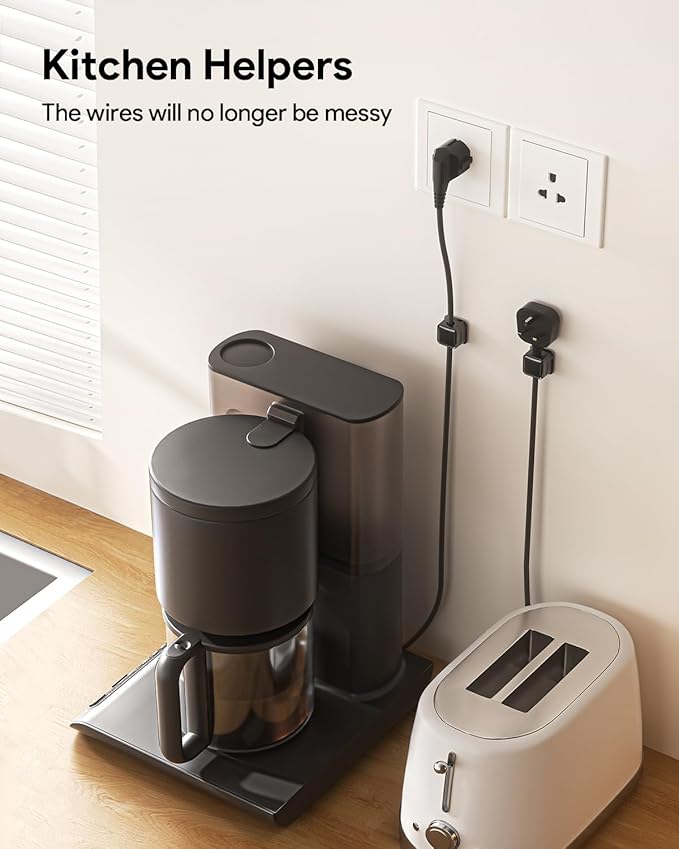 6 Pack Cord Organizer Holder, Lakeronelove Strong Adhesive Desk Cable Management Magnetic Easy Open,Organize Phone Charging Cords Wire Holder Organizer Neatly for Home,Office,Car,Desk,Nightstand