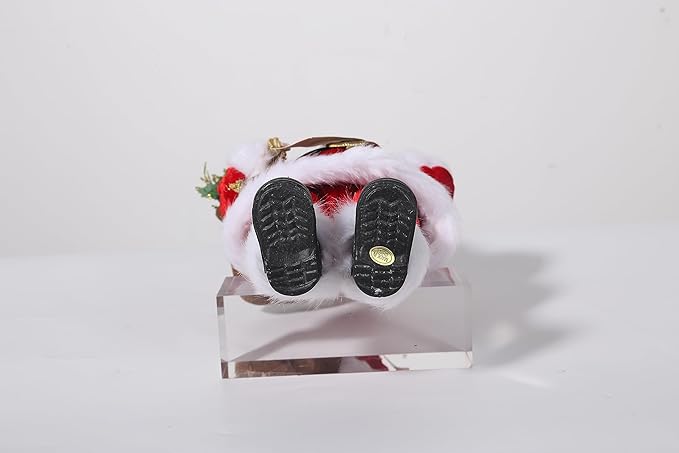 Uten 12" Santa Claus Decorations, Christmas Standing Figurine Ornaments with Blessing Letter and Gifts Bag for New Year Christmas Decoration Navidad Natal Gifts.