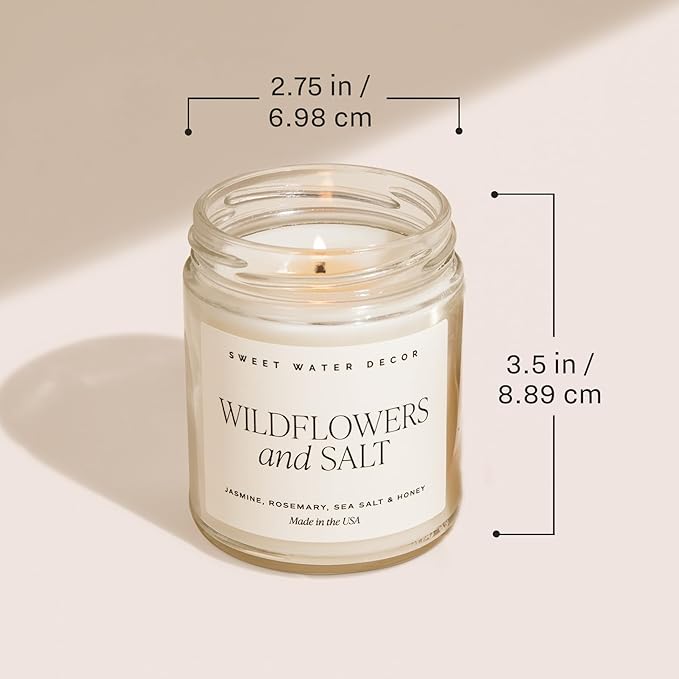 Sweet Water Decor Mango & Coconut Soy Candle - Pineapple, Mango and Orange Scented Summer Candles for Home - 9oz Clear Jar + Gold Lid, 40+ Hour Burn Time, Made in The USA