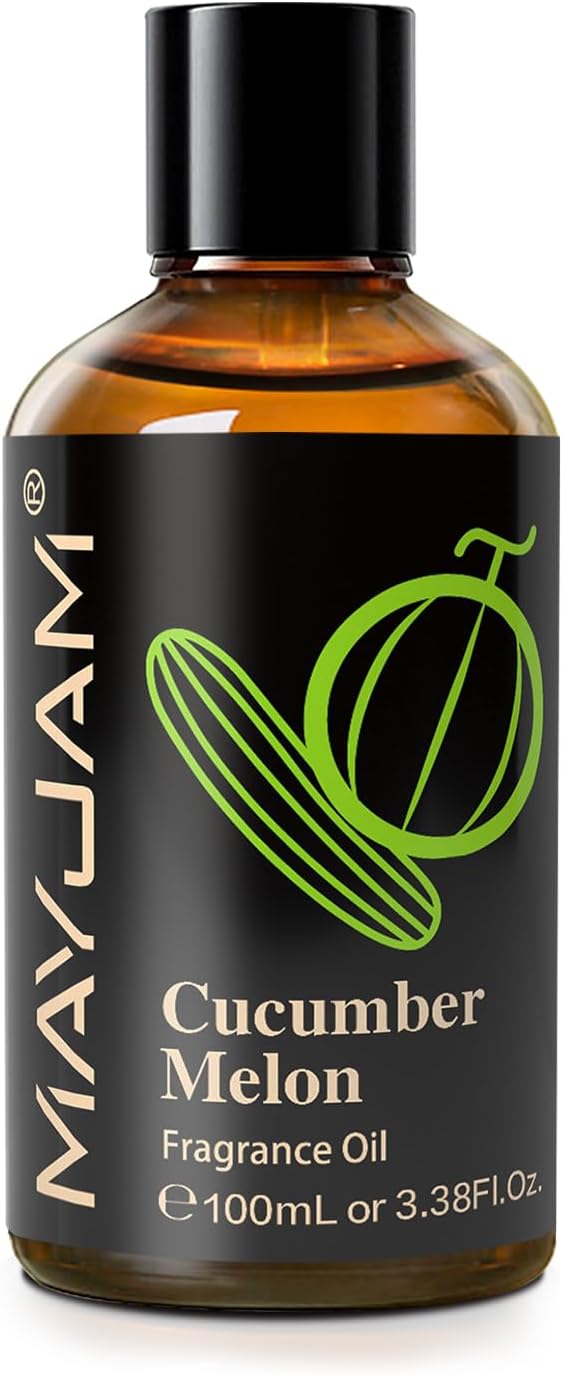 MAYJAM 100ML/3.38FL.OZ Cucumber Melon Fragrance Oils with Glass Dropper, Essential Oils for Diffusers for Home, Long Lasting Scented Oils for Diffusers Soap Candle Making
