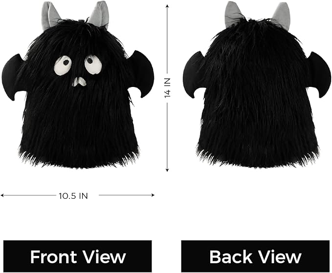 Ashler Halloween Ghost Pillows, Ghost Shaped Throw Pillow for Happy Halloween Decorative, Cute Spooky Ghost Cushion Gifts, Black Halloween Pillows, 10.5 X 14 Inches