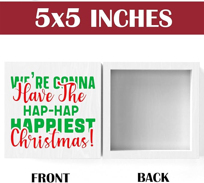 Christmas Holiday Decorations Xmas Vacation Decor Christmas Vacation Merchandise Gifts Funny Thanksgiving Xmas Home Office Kitchen Bathroom Decor 5 x 5 inch