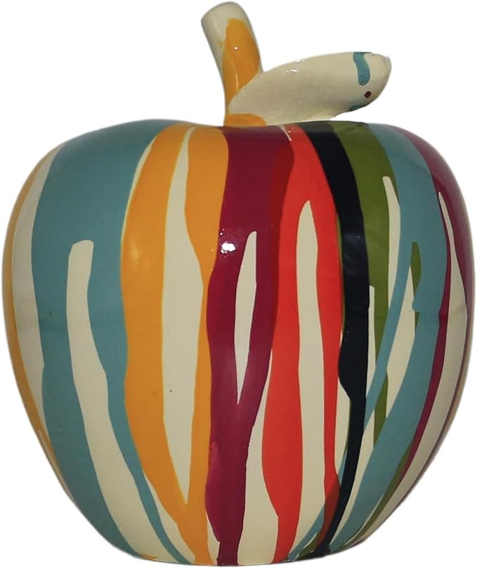 Fluid Fruit Sculpture Apple Artwork Resin Christmas Night Gift Series Sculpture Abstract Graffiti Ornament