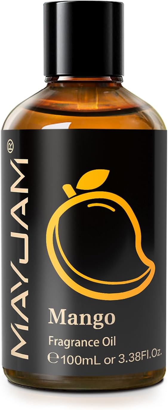 MAYJAM 100ML/3.38FL.OZ Mango Fragrance Oils with Glass Dropper, Essential Oils for Diffusers for Home, Long Lasting Scented Oils for Diffusers Soap Candle Making