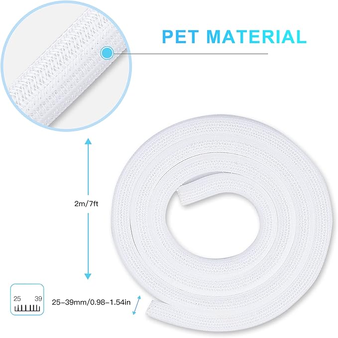 AGPTEK Cable Sleeve Cover, 10ft - 1.5 inch Desk Cord Organizer Cable Hider, Home Office Wire Management Computer TV Wire Loom Tubing, Pet Proof Cord Protector, from Cat Dog Chewing, White