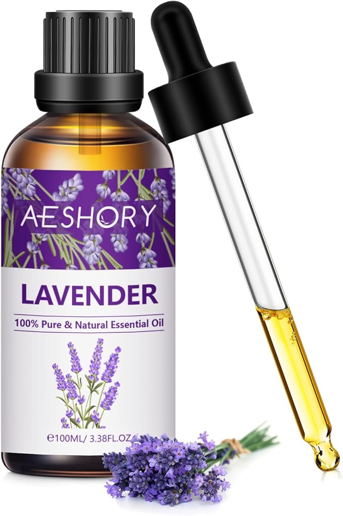 Lavender Essential Oils 3.38FL.OZ - Aromatherapy Essential Oils for Diffusers for Home, Lavender Scented Oils for Massage, Soap Candle Making Scents - 100ML