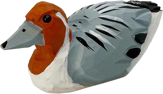 Mallard Duck Decor Wooden Animal Figurines Little Ducks Funny Desk Accessories Small Duck Statues Handmade Carving Decoys Ornament for Home Room Decor