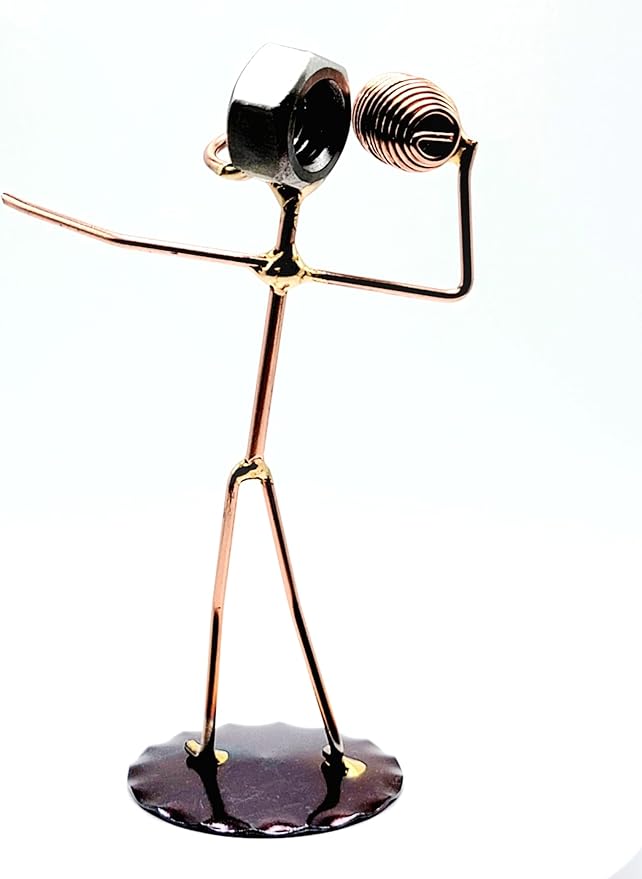 Football Collectible Handmade Metal Art Figurine, Desk Accessories, Trophy, Boss Gift, Office Décor, Business Professional, Sports