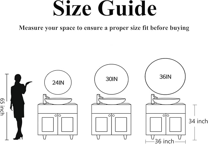 36 inch Circle Wall Mirror, Brushed Bronze Metal Framed Round Mirror for Bathroom Vanity, Bedroom Decor, Living Room, Entryway