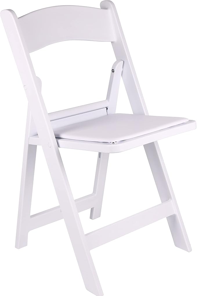 BTEXPERT Resin Folding Chair Vinyl Padded Seat Indoor Outdoor Lightweight Set for Home Event Party Picnic Kitchen Dining Church School Weddings