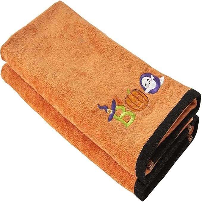 SKL Home Halloween Boo Hand Towel Set for Bath/Kitchen/Bar & Gift, 2 Count