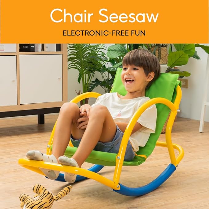 PLATPORTS Kids' Recliners - Living Room Chairs - Sensory Autism Spinning Chair - Rocking Seesaw Chair for Kids - Sensory Seat for Toddlers 3-5
