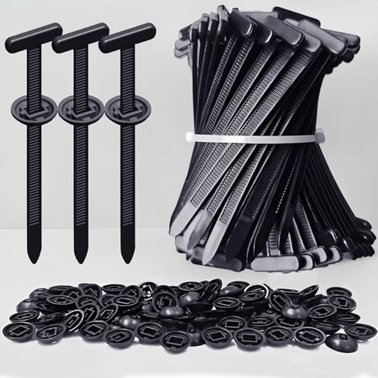 2026 Upgraded Nylon Universal Cable Tie Buckle, Heavy Duty Self-Locking Rivet Zip Ties, Multifunctional Cable Tie Buckle for Car Daily Repair, Home, Office, Garden, Workshop(150Pcs)