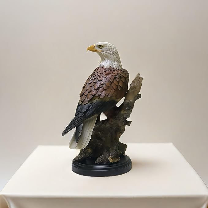 13 Inch Eagle Statue - Handcrafted Bald Eagle, Outdoor Decorations for Yard, Premium Eagle Decor for Home/Study/Living Room, Eagles Gifts for Men