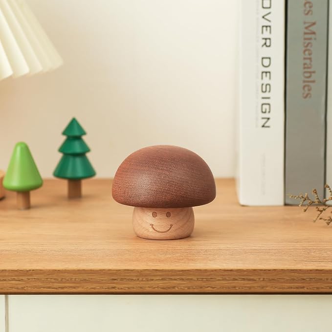Wood Star Wars Wind up Music Box Antique Cute Mushroom Mechanism mini Musical Gift Home Decoration Crafts for Children Boys Kids Man Christmas, Wedding, Valentines, Birthday