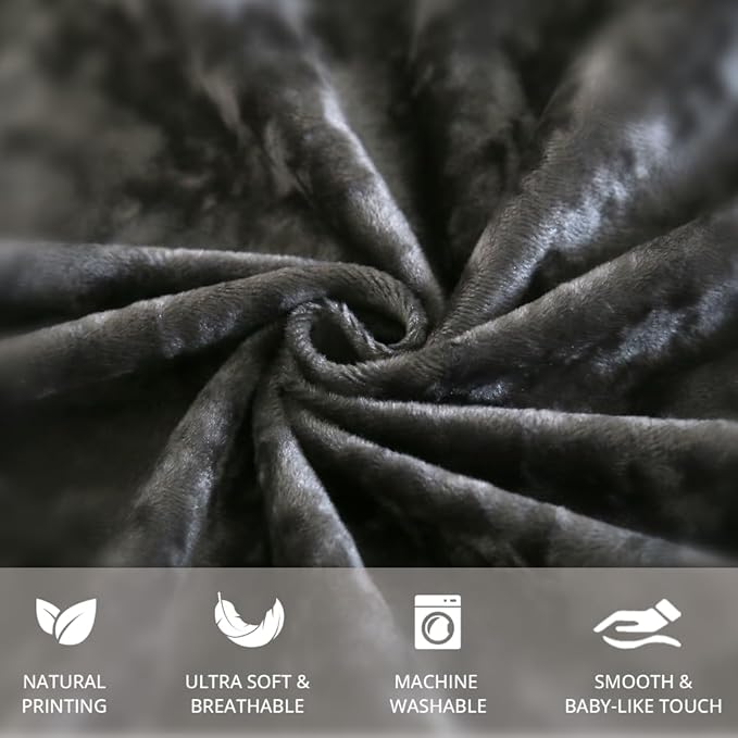 Velvet Blackout Curtains Soft Luxury 2 Panels Curtains for Bedroom Nursery Patio Doors Rod Pocket Back Tab Drapes Curtains for Living Room,52 by 108 Inch, Grey