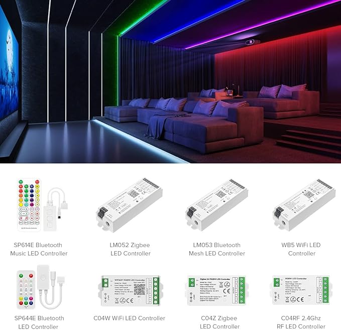 COB LED Strip RGBW 3000K 9.86FT 896LEDs/m DC24V Color Changing Flexible High Density Uniform LED Tape Light 12mm for Under Cabinet (No Power/Controller)
