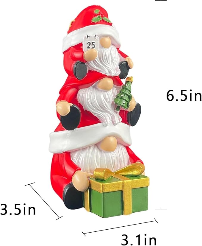 Christmas Gnomes Decorations, Winter Gnome for Indoor Home Table Decor, Cute Christmas Figurines Make Thoughtful Gifts for Family or Friends, Symbolizing Good Luck and Happiness