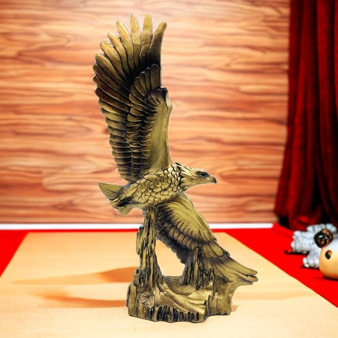 13 Inch Resin Eagle Statue Sculpture Frgurine Gift for Home Office Living Room Desktop Display Decorative Decoration