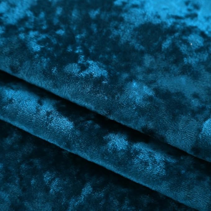 Velvet Blackout Curtains Soft Luxury 2 Panels Curtains for Bedroom Nursery Patio Doors Rod Pocket Back Tab Drapes Curtains for Living Room,52 by 108 Inch,Azure Blue