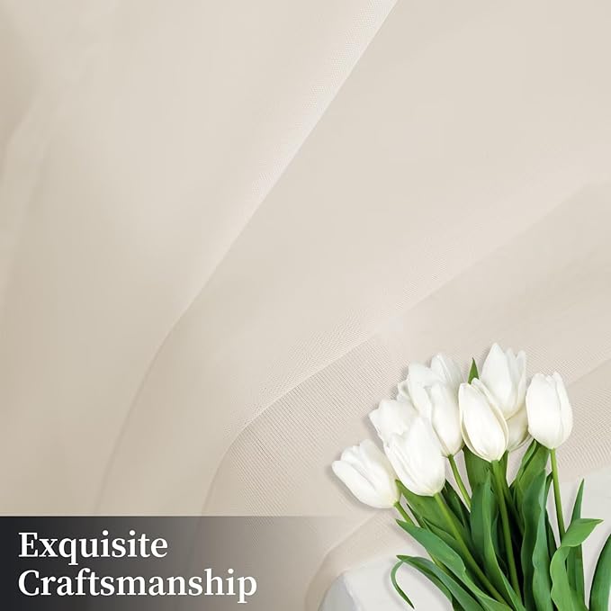 Sheer Curtains 45 Inches Long 2 Panels, Rod Pocket Short Curtain for Kitchen, Bedroom, Cafe Window(Ivory 38" W x 45" L)