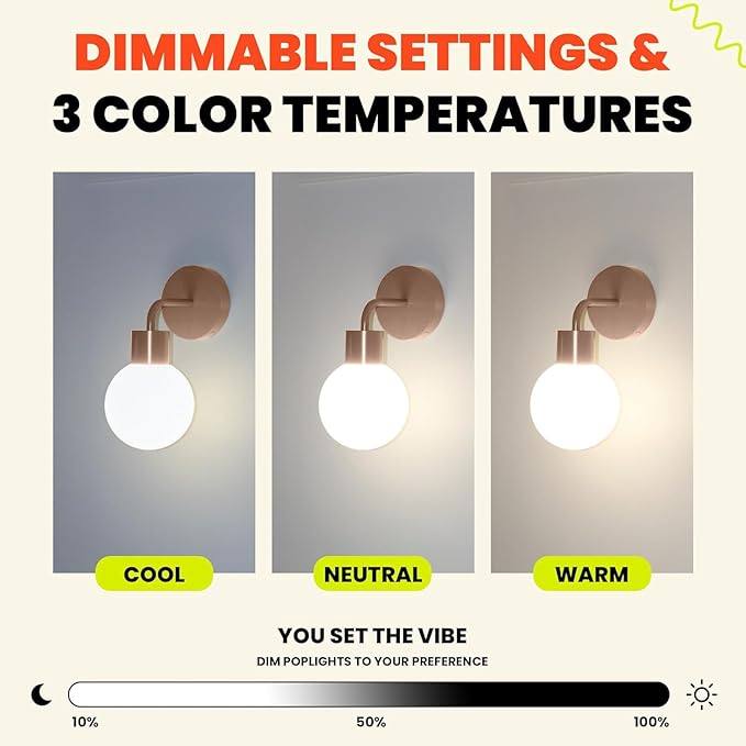Wireless Wall Sconce (Shark Tank) Rechargeable & Dimmable LED Light w/App Control & Damage-Free Install, Moveable Modern Ambient Lighting for Elegant Home & Bedroom Decor | Mushroom