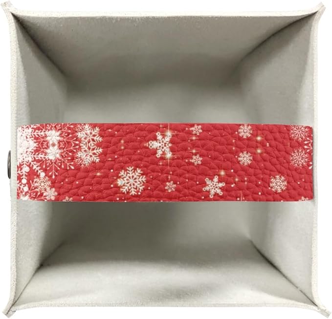 Cute Snowman Tissue Box Holder Square PU Leather Tissues Cube Box Cover Christmas Modern Decorative Facial Napkin Holder Case for Car Kitchen Bedroom Bathroom