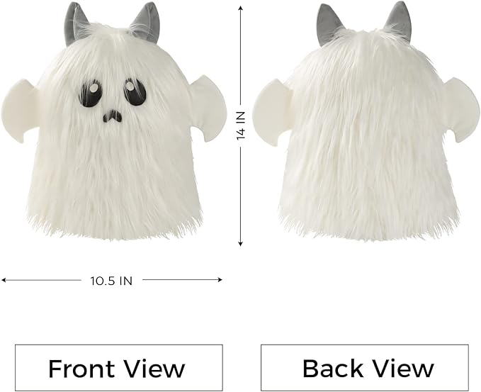 Ashler Halloween Ghost Pillows, Ghost Shaped Throw Pillow for Happy Halloween Decorative, Cute Spooky Ghost Cushion Gifts, Off White Halloween Pillows, 10.5 X 14 Inches