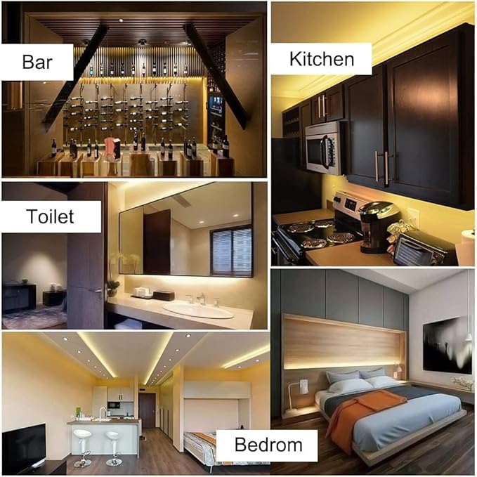 5mm Ultra Thin COB LED Strip DC 24V, Cold White 6000K, RA>90 High CRI LED Tape Light, Cuttable Flexible, 16.4FT Super Bright, IP30 for Indoor House Kitchen Room Decor