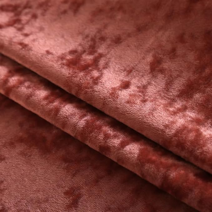 Velvet Blackout Curtains Soft Luxury 2 Panels Curtains for Bedroom Nursery Patio Doors Rod Pocket Back Tab Drapes Curtains for Living Room,52 by 108 Inch,Mauve Pink