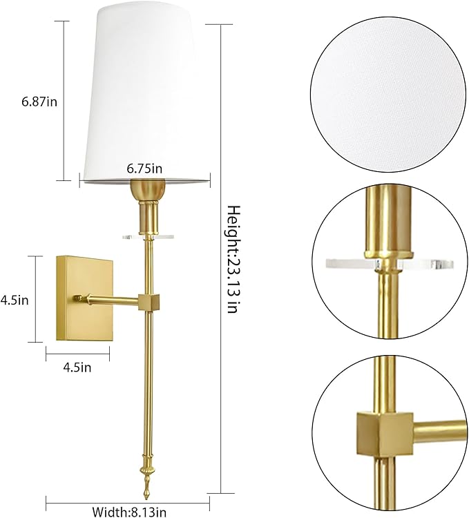 TOOTOO STAR Slim Wall Light Battery Operated Sconce Set of 2,not Hardwired Fixture,Battery Powered Wall Sconce with Remote Dimmable Light Bulb,for Living Room,Bedroom,Bathroom,Hallway