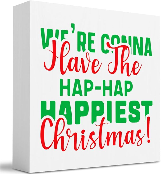 Christmas Holiday Decorations Xmas Vacation Decor Christmas Vacation Merchandise Gifts Funny Thanksgiving Xmas Home Office Kitchen Bathroom Decor 5 x 5 inch