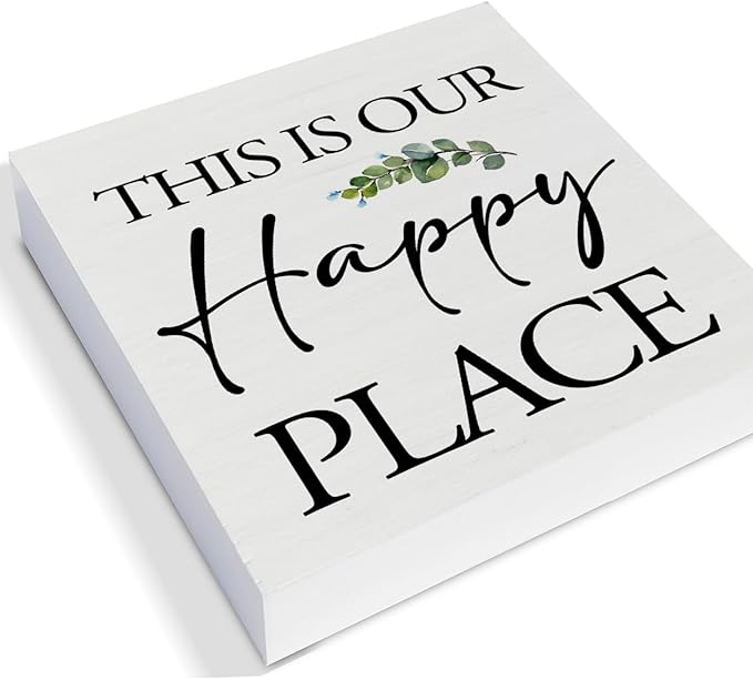 3 Pcs Tiered Tray Decor for Home Family Theme Wood Box Signs - Farmhouse Table Desk Shelf Wall Decoration