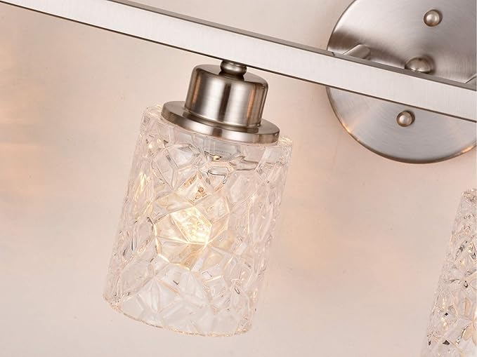 ALICE HOUSE 28.7" Vanity Lights, 4 Light Wall Lighting, Brushed Nickel Bathroom Lights Over Mirror, Bathroom Lighting, ETL Listed, AL9082-W4