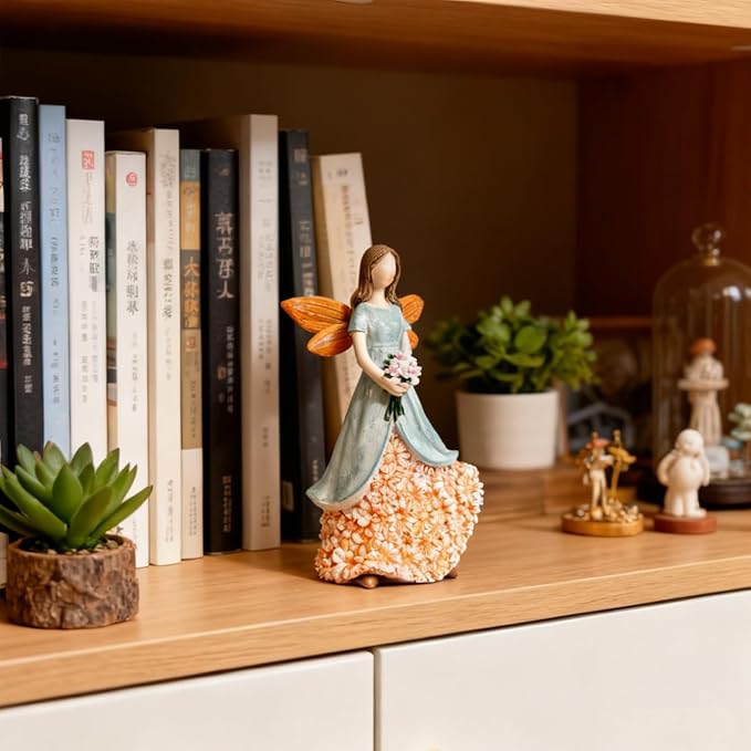 Sunflower Angel Figurines Home Decor, Encouragement Anniversary Retirement Gift for Woman, Memorial Bereavement Sympathy Gifts Idea