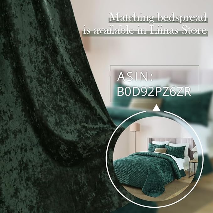 Blackout Curtains Soft Luxury Velvet Curtains for Bedroom Nursery Patio Doors Rod Pocket Back Taby 2 Panels Drapes Curtains for Living Room,52 by 84Inch,Turquoise