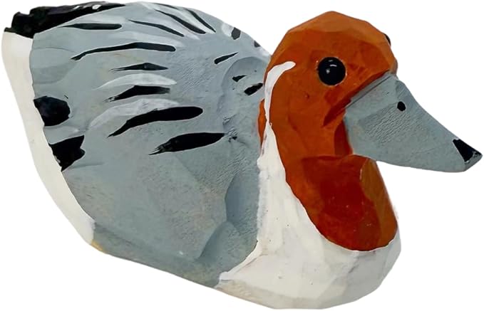 Mallard Duck Decor Wooden Animal Figurines Little Ducks Funny Desk Accessories Small Duck Statues Handmade Carving Decoys Ornament for Home Room Decor