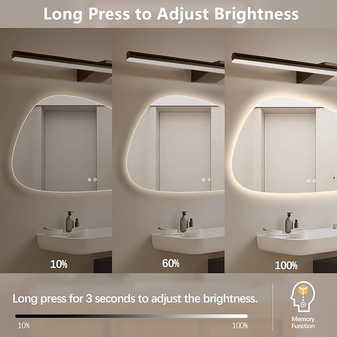 Niccy Irregular LED Bathroom Mirror, 30"x48" Asymmetrical Backlit Vanity Wall Mirrors, Frameless Lighted Mirrors for Bedroom, Living Room, Modern Smart-Mirror with Anti-Fog, Dimmable, Memory Function