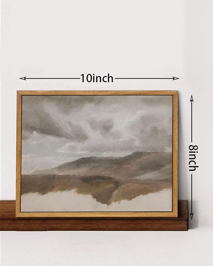 KISSFOX Framed Vintage Landscape Wall Art Natural Scenery Canvas Prints Colorful Painting Artwork Rustic Farmhouse Pictures Decor Living Room Office Bedroom Bathroom Kitchen