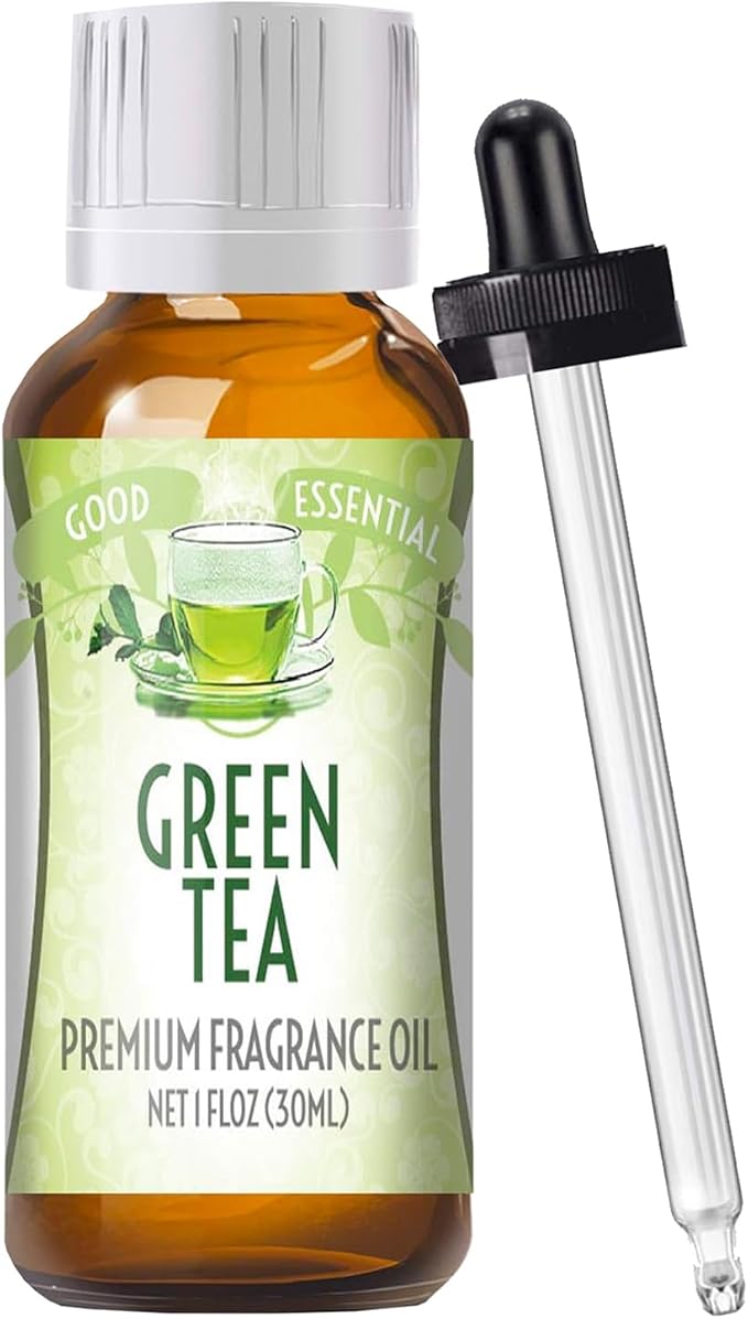 Good Essential - Professional Green Tea Fragrance Oil 30ml for Diffuser, Candles, Soaps, Lotions, Perfume 1 fl oz - Candle Fragrance Oil - Fragrance Oil Soap Making - Diffuser Oils Scents