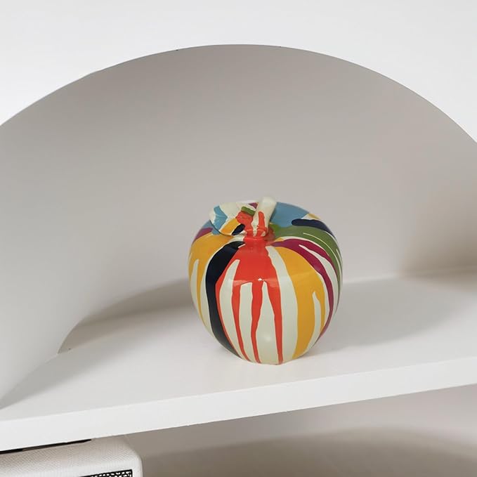 Fluid Fruit Sculpture Apple Artwork Resin Christmas Night Gift Series Sculpture Abstract Graffiti Ornament