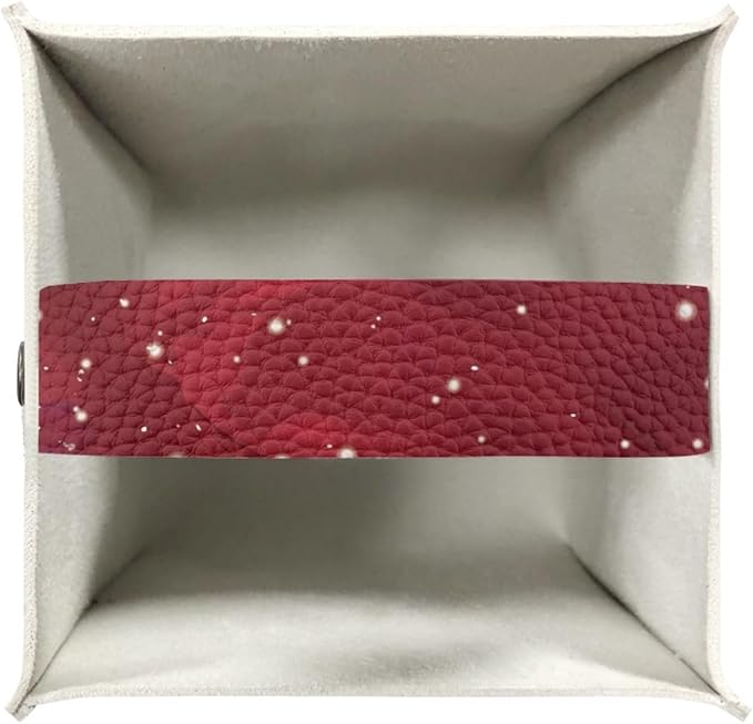 Christmas Tissue Box Holder Square Tissue Holder Organizer Modern Napkin Cover for Bedroom Dresser Night Stand Office Desk PU Leather Decorative Organizer Red Home Decor