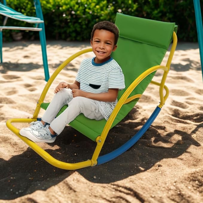 PLATPORTS Big Recliner Chair Oversized - Living Room Chairs - Kids Saucer Chair Seesaw - Toddler Chaise Lounge Reading Chair - Playground Equipment for Home - Backyard, Daycare