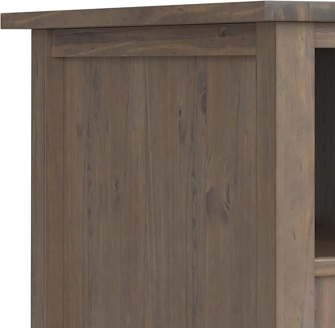 SIMPLIHOME Ela Solid Wood 14 inch Wide Rectangle Transitional Narrow End Table in Smoky Brown for The Living Room and Bedroom