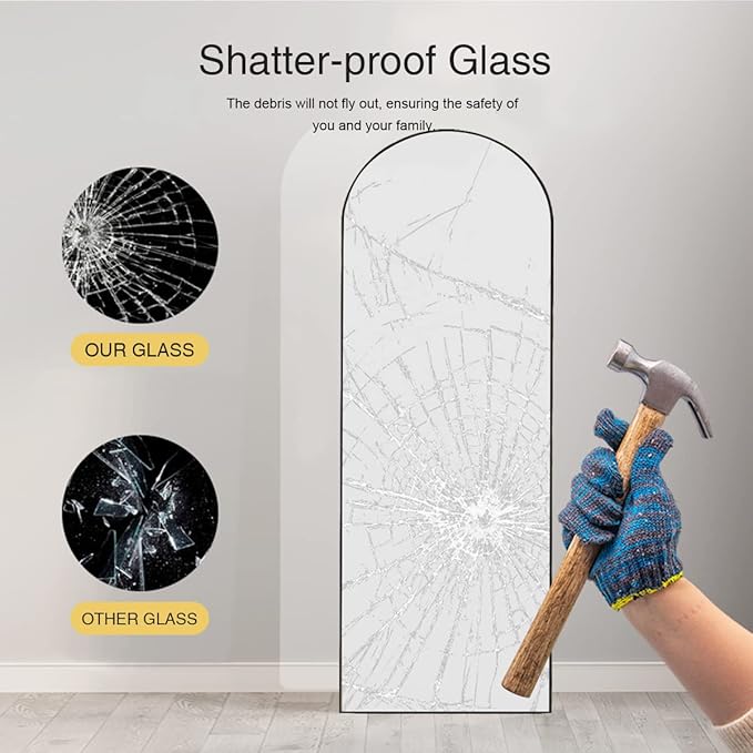 Full Length Mirror with Stand, 30"x71" Floor Mirror Freestanding, Arched Wall Mirror, Oversized Mirror Full Length, Gold Arch Mirror Full Length, Gold