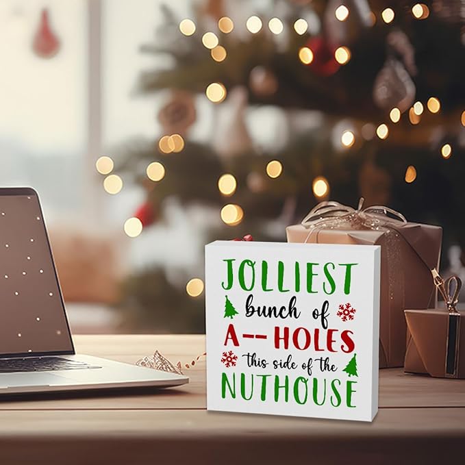 Christmas Vacation Holiday Decorations Christmas Vacation Merchandise Gifts Funny Thanksgiving Xmas Home Office Kitchen Bathroom Decor 5 x 5 inch