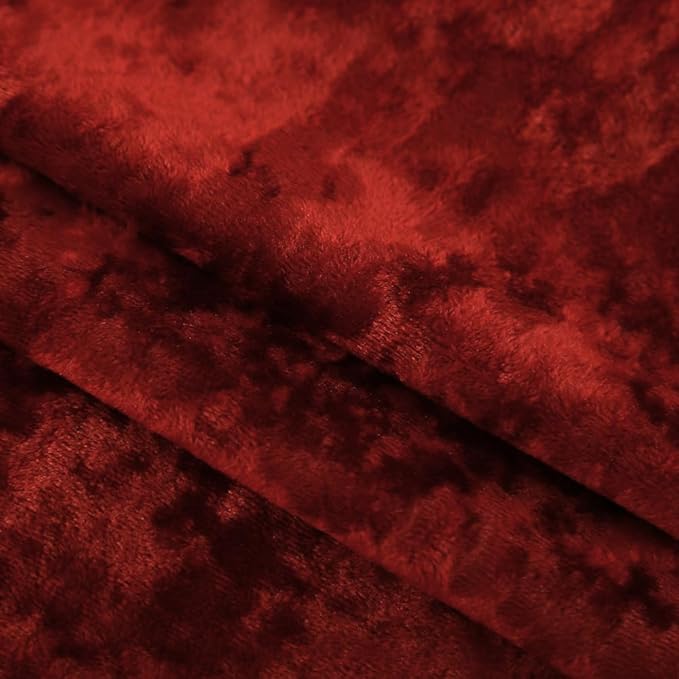 Liinas Velvet Blackout Curtains Soft Luxury 2 Panels Curtains for Bedroom Nursery Patio Doors Rod Pocket Back Tab Drapes Curtains for Living Room,52 by 108 Inch, Burgundy