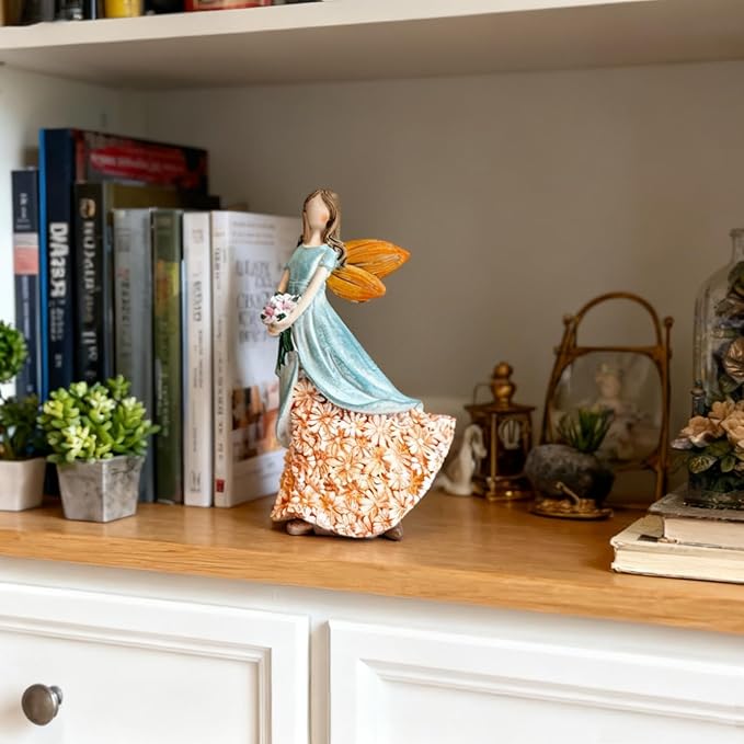 Sunflower Angel Figurines Home Decor, Encouragement Anniversary Retirement Gift for Woman, Memorial Bereavement Sympathy Gifts Idea