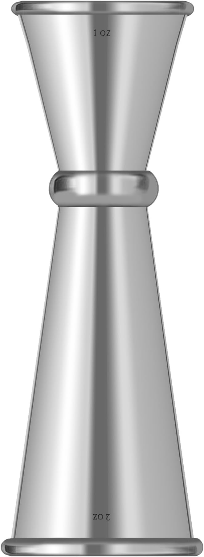 Homestia Premium Japanese Cocktail Jigger - 2 OZ 1 OZ Double Bartending Jigger, Shot Measure Jiggers, 304 Stainless Steel with Measurements - Bar Jigger Bartender Tool Accessories - Silver