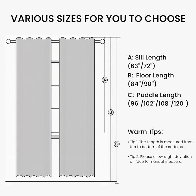 100% Blackout Curtains 96 inches Length Linen Blend Bedroom Curtains, Rod Pocket Back Tab Black Out Window Curtain Set Living Room Curtains, Full Blackout Curtains 2 Panels Drape, Beige